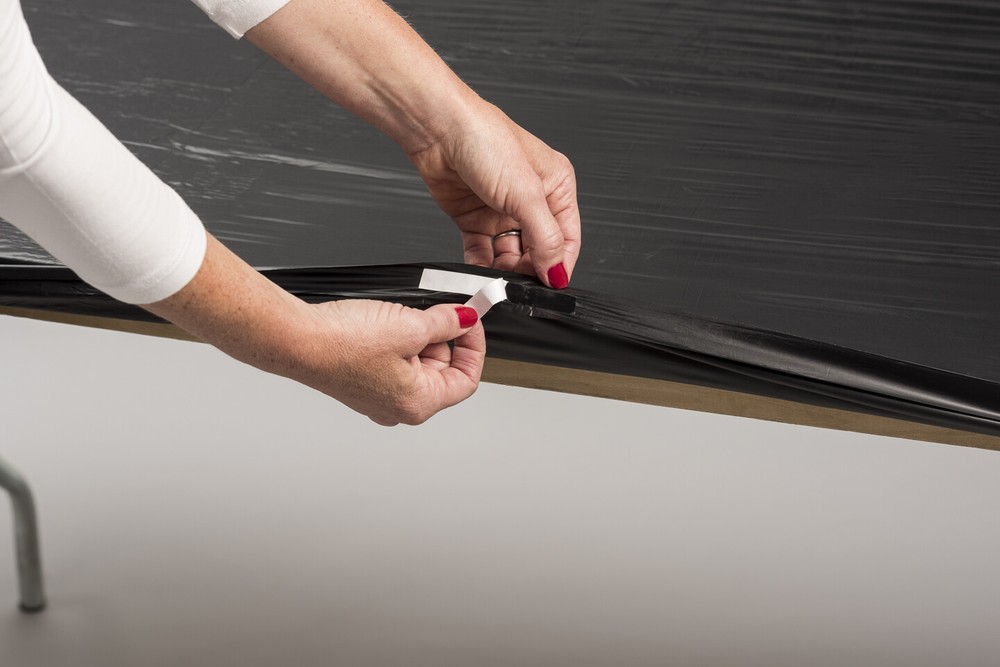 Kwik-Covers Rectangular Fitted Plastic Table Covers, 6' x 30" - Bundle of 5 each