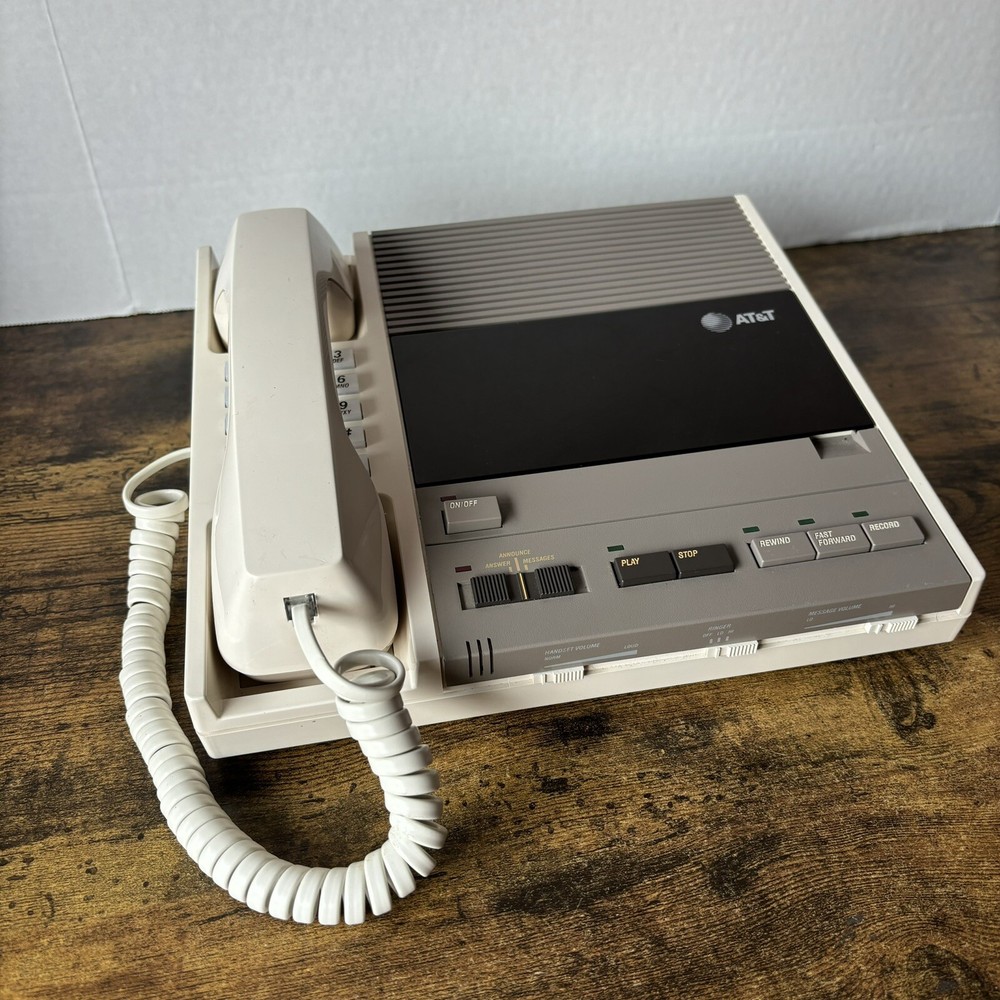 AT&T Model 1510 Answering System Retro 2-Way Programmable Office Phone - White