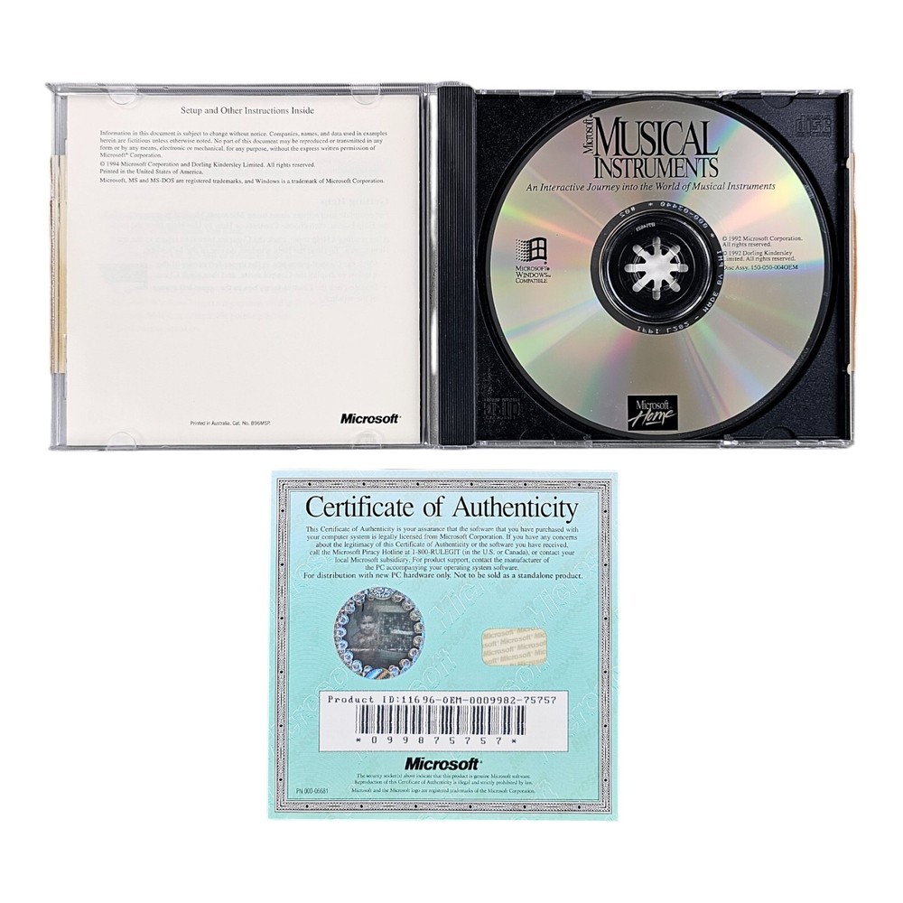 Microsoft Musical Instruments (CD Windows 1990's) Microsoft Home - Windows 95