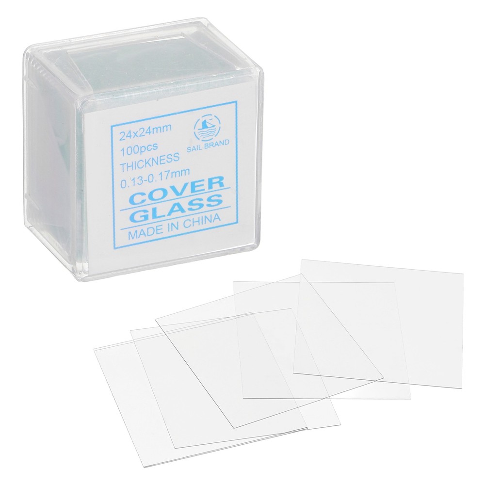 500pcs Cover Slips for Microscope Slides, 24x24mm Microscope Cover Square