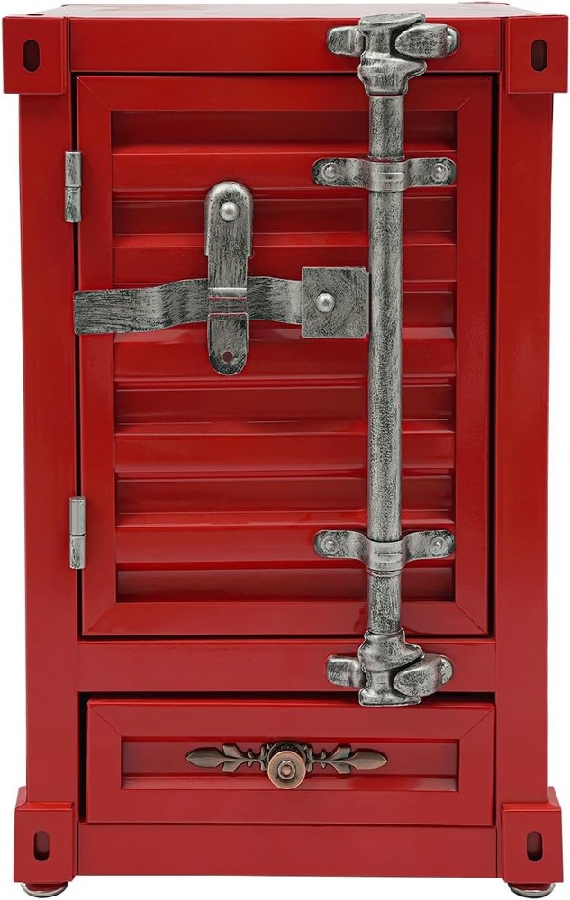 Industrial Wind Bedside Table w/ Combination Lock Container Style Locker Wrought