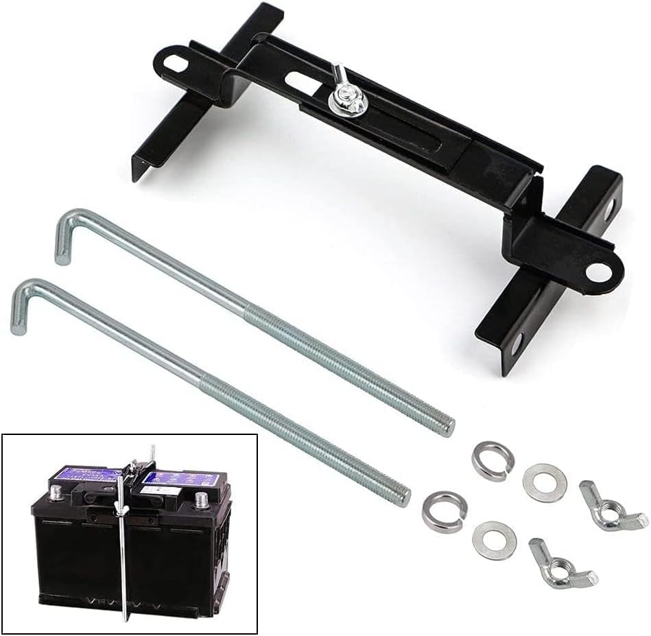 Universal Premium Adjustable Battery Hold Down for Tray, Universal Adjustable