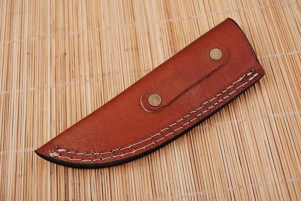 CUSTOM HAND MADE PURE LEATHER SHEATH FOR FIXED BLADE KNIFE AH