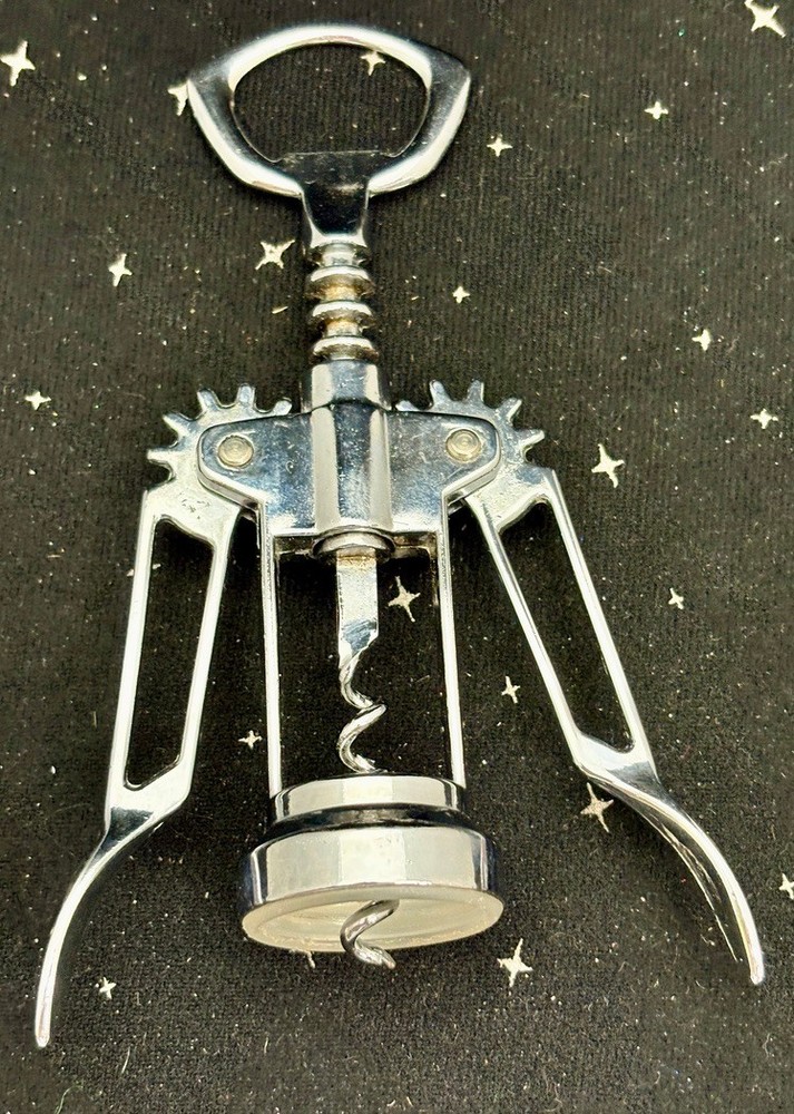 Wine Bottle Winged Corkscrew Puller Kitchen Tool 6"