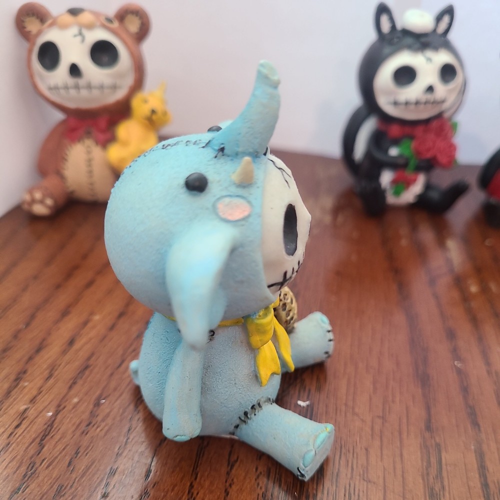 Furrybones Honey Bear Elephant Skunk Ladybug Penguin Lot 2
