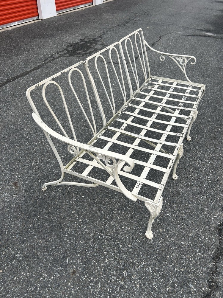 Vintage Molla Cast Aluminum Victorian Style Bench ~