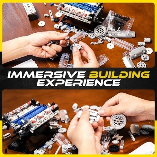 DIY Mini V8 Engine Model Kit - Functional STEM Engineering Project for Ages 14+