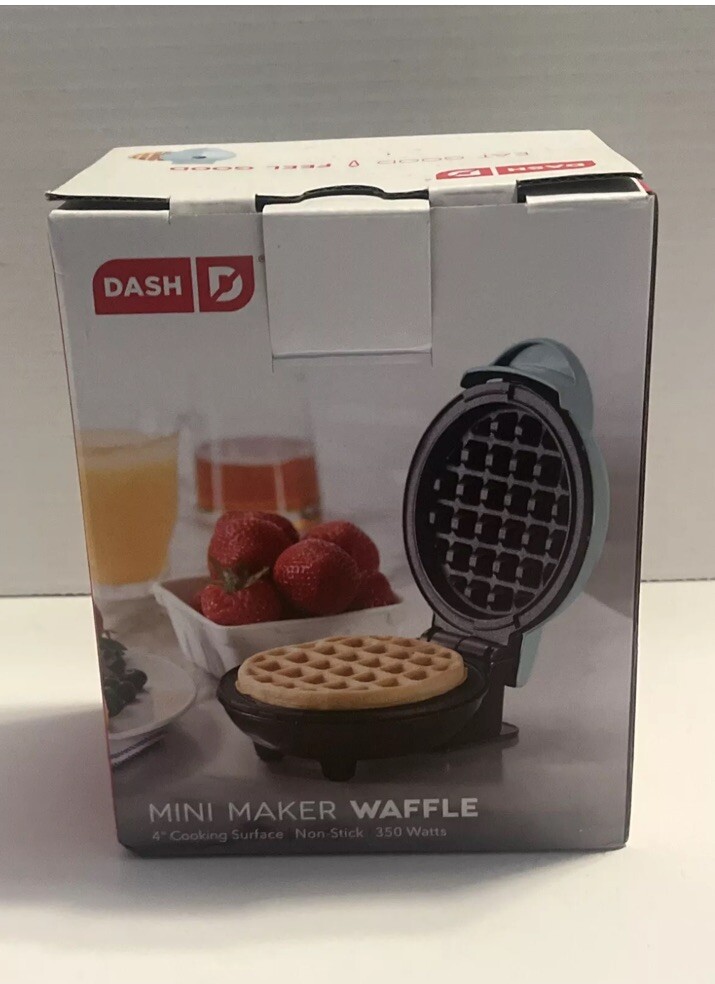 DASH Mini Waffle Maker - 4” Waffle Mold Nonstick Waffle Iron New