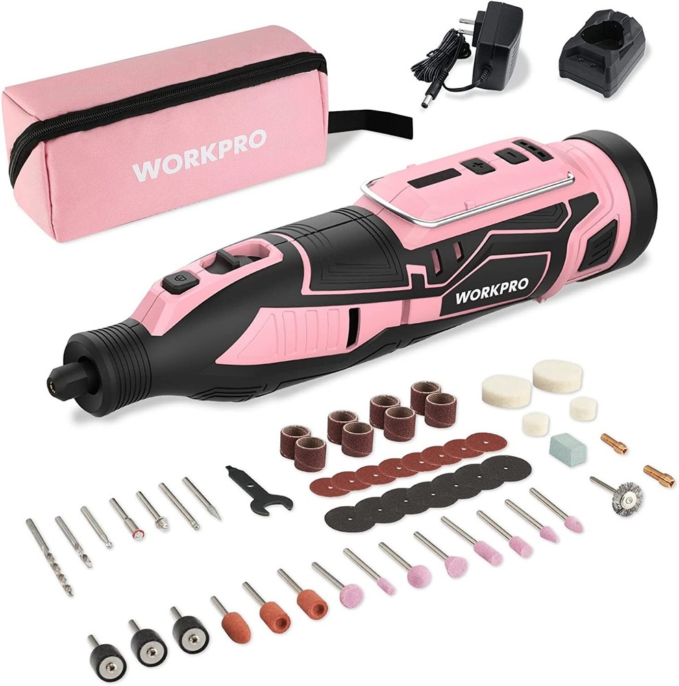 WORKPRO 12V Cordless Rotary Tool Kit 5 Variable Speed Powered Battery Accessory