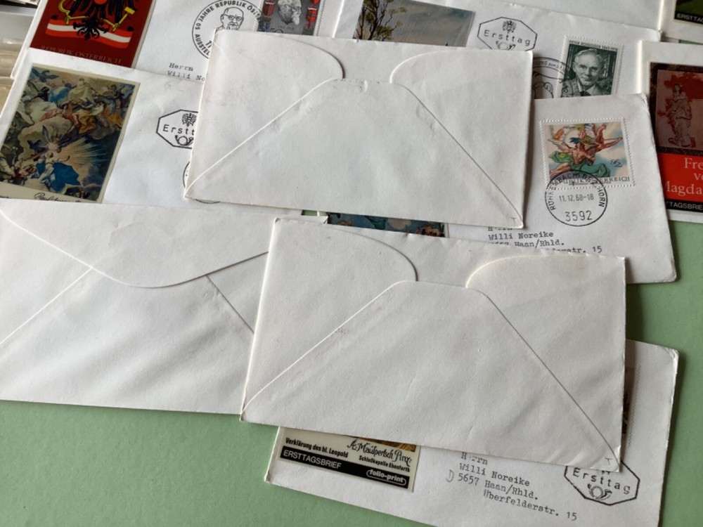 Austria postal covers with Photo 16 items Ref A2296
