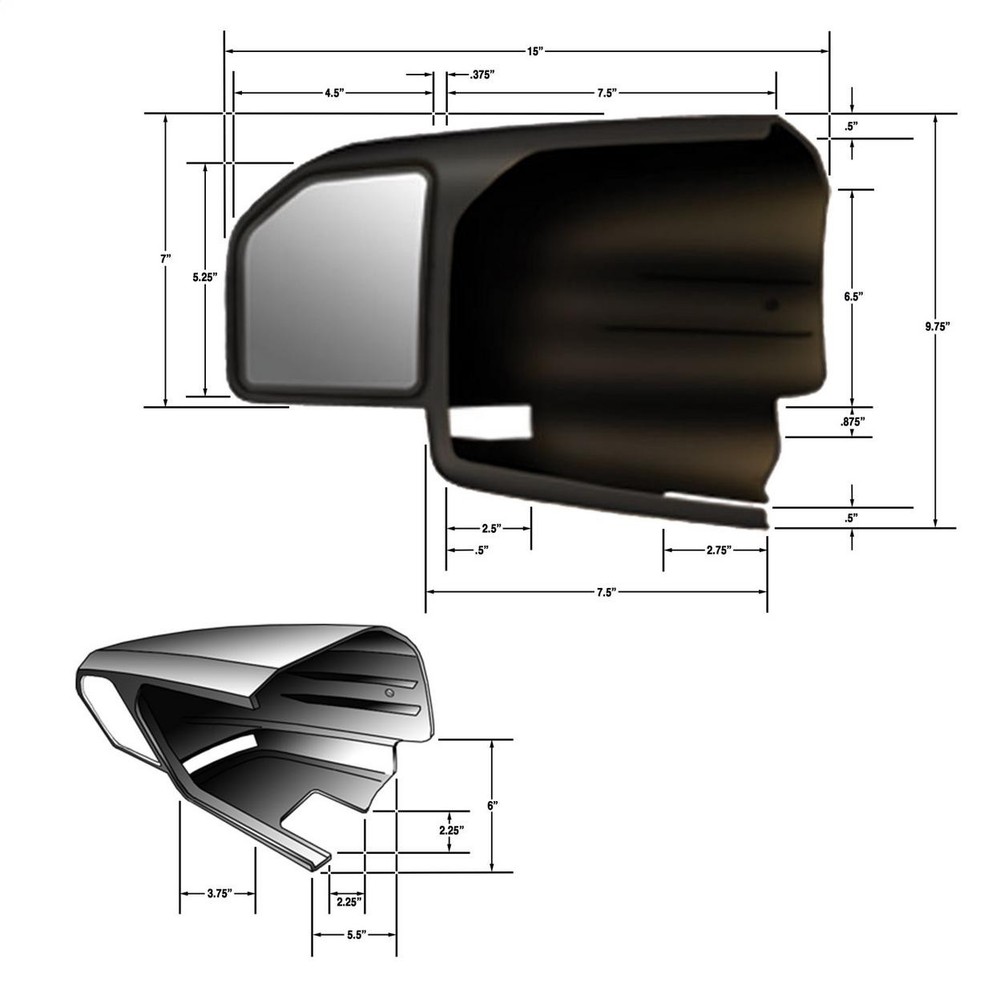 CIPA 11550 Custom Towing Mirror Set