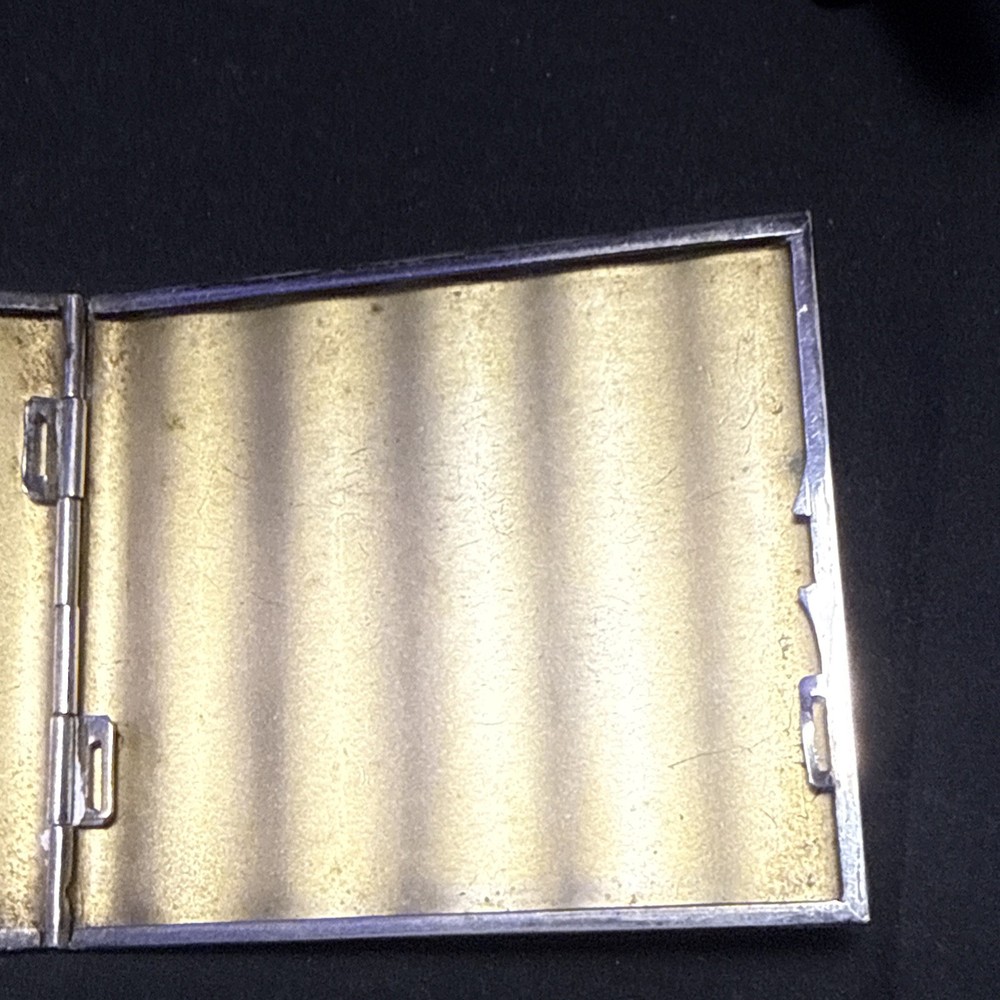 Alpacca Silver Engraved Cigarette Case