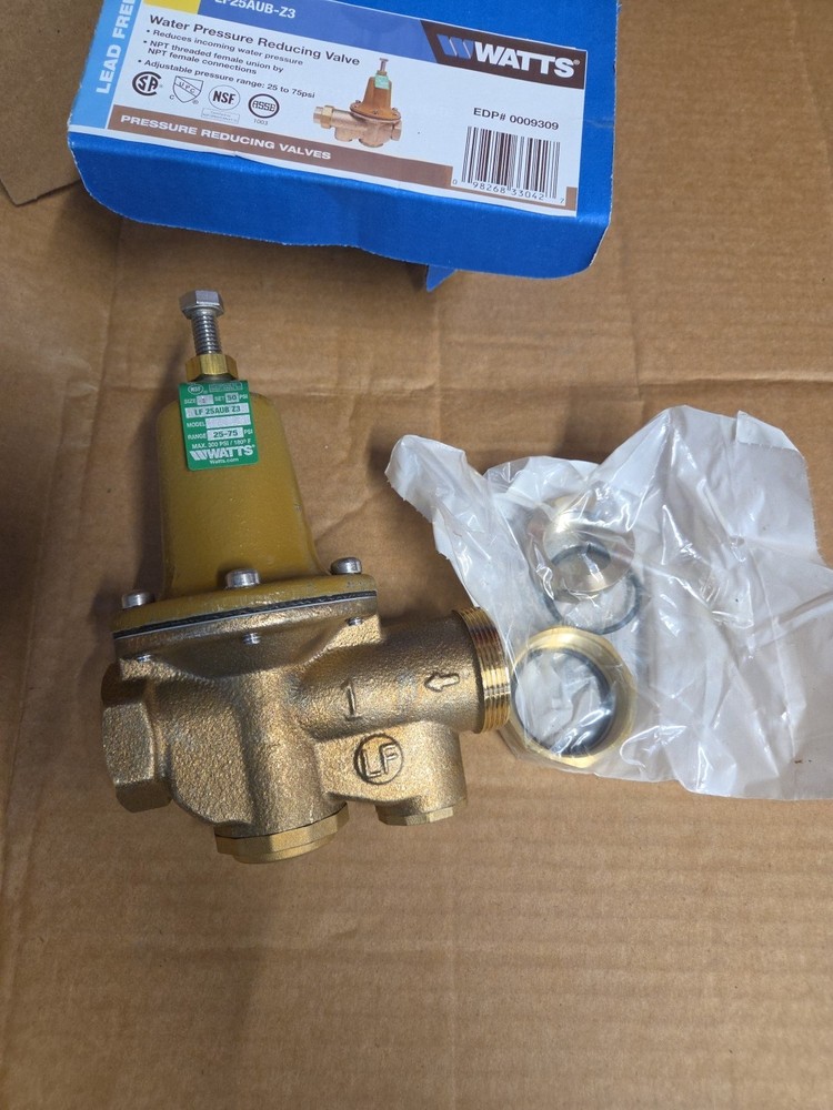 Watts 1-in Brass Water Pressure Reducing Valve (LF25AUB-Z3) NEW in Box