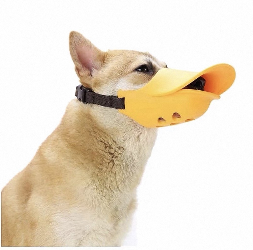 Aduck Dog Muzzle Size LL /XL Yellow Silicone Dog Muzzle