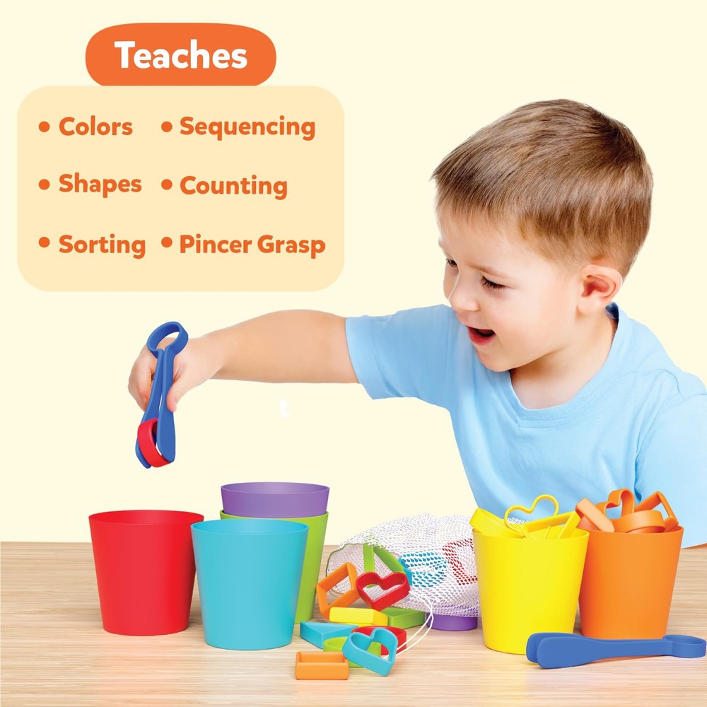 Silicone Rainbow Sorting Game - Learning & Educational Toy, Christmas Fun, So...