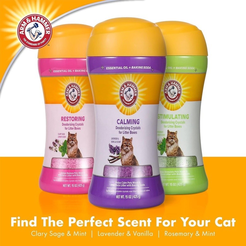 Cat Litter Deodorizing Crystals Odor Control Lavender Vanilla Freshness New