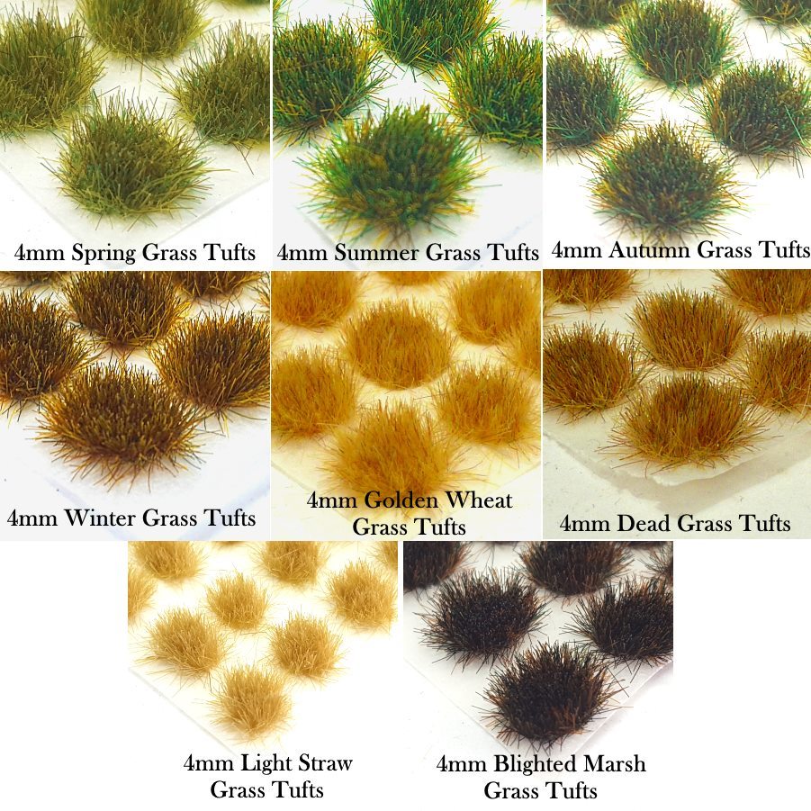 120X 4mm Static Grass Tufts Self Adhesive - Orks 40K Basing Kill Team Terrain