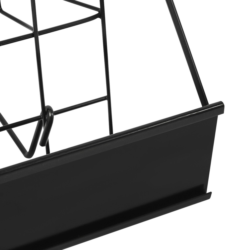 2cps Black Book Display Rack Wire Display Rack Magazine Newspaper Display Stand