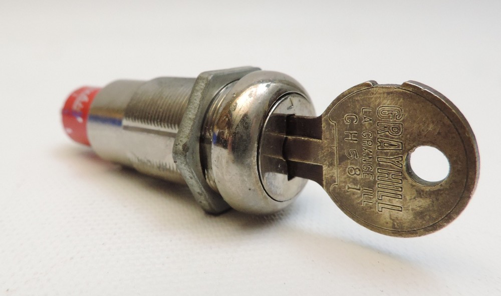 Vintage Grayhill Electrical 3 Position Rotary Key Switch