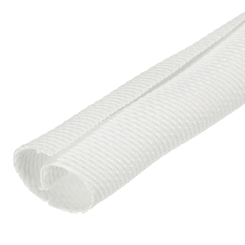 Wire Split Braided Cable Management Sleeve, White (5/16" - 20 Feet)
