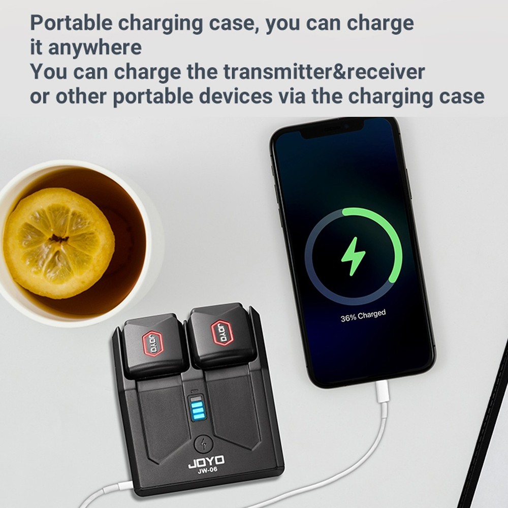 JOYO 5.8Ghz Digital Wireless Guitar System Transmitter Receiver Rechargeable