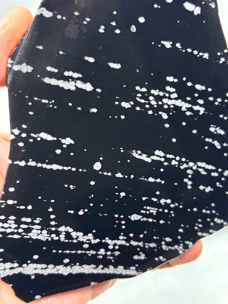 Large Snowflake Obsidian Slab Lapidary Cabbing Knapping Combo ship avail