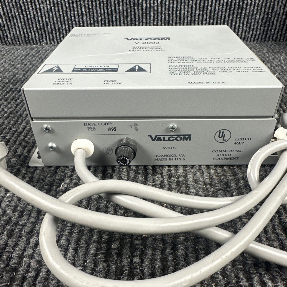 VALCOM V-2003 3 Zone 1 Way Page Control