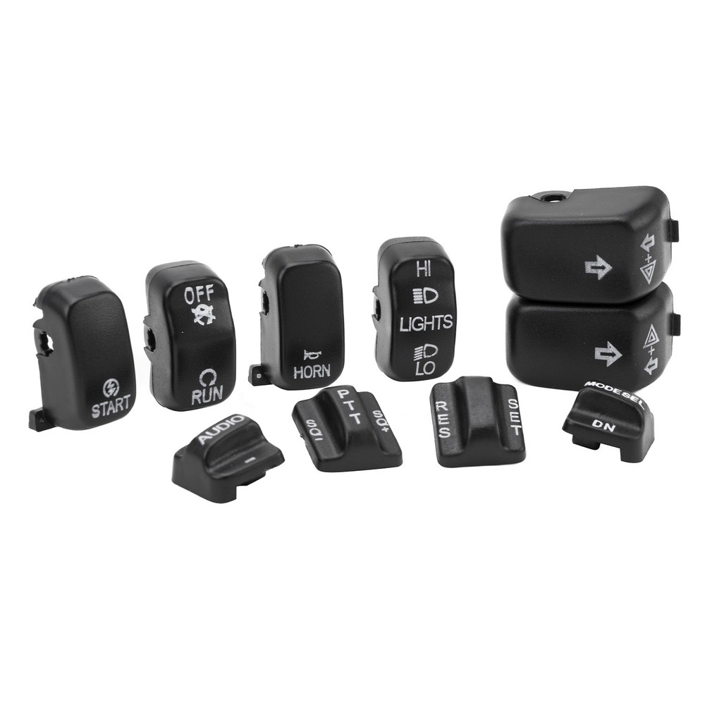 Black Handlebar Control Switch Housing Cover Switch Cap Buttons For Harley 96-13