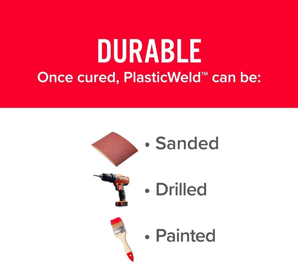 Versatile 2 oz PlasticWeld Epoxy Putty - Perfect for Home Repairs and Projects