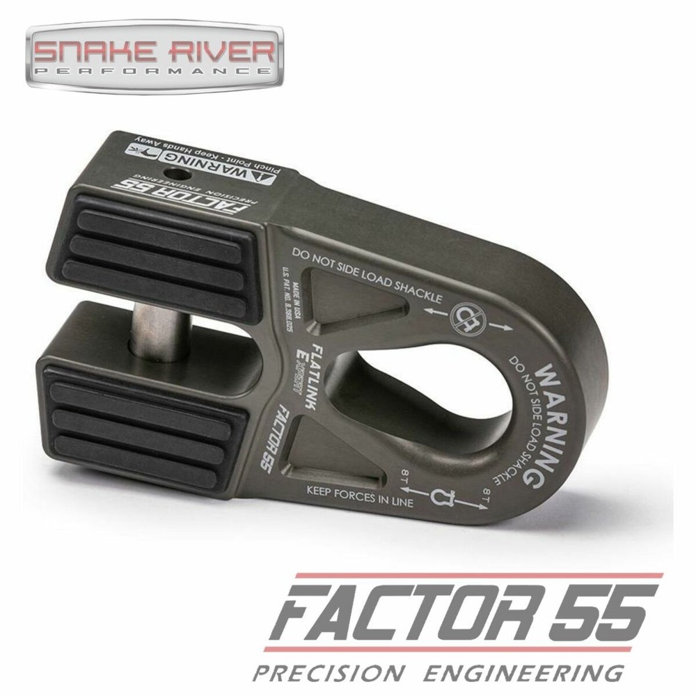 Factor 55 Gray FlatLink E Expert Closed Shackle Mount 16K LBS Load 00080-06