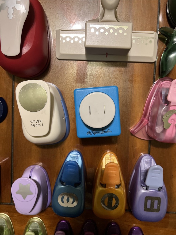 Lot Of 26 Paper Punches Different Sizes