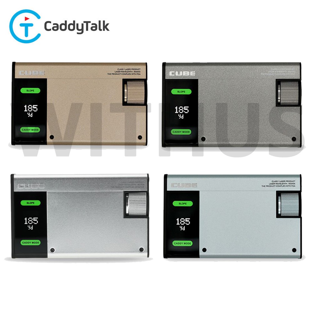 CaddyTalk CUBE Laser Golf Rangefinder Golf Distance Meter 4 Colors - Tracking