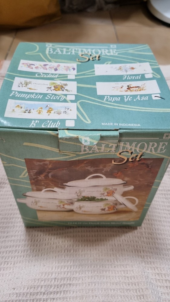 80s vintage pots set (3 pieces)