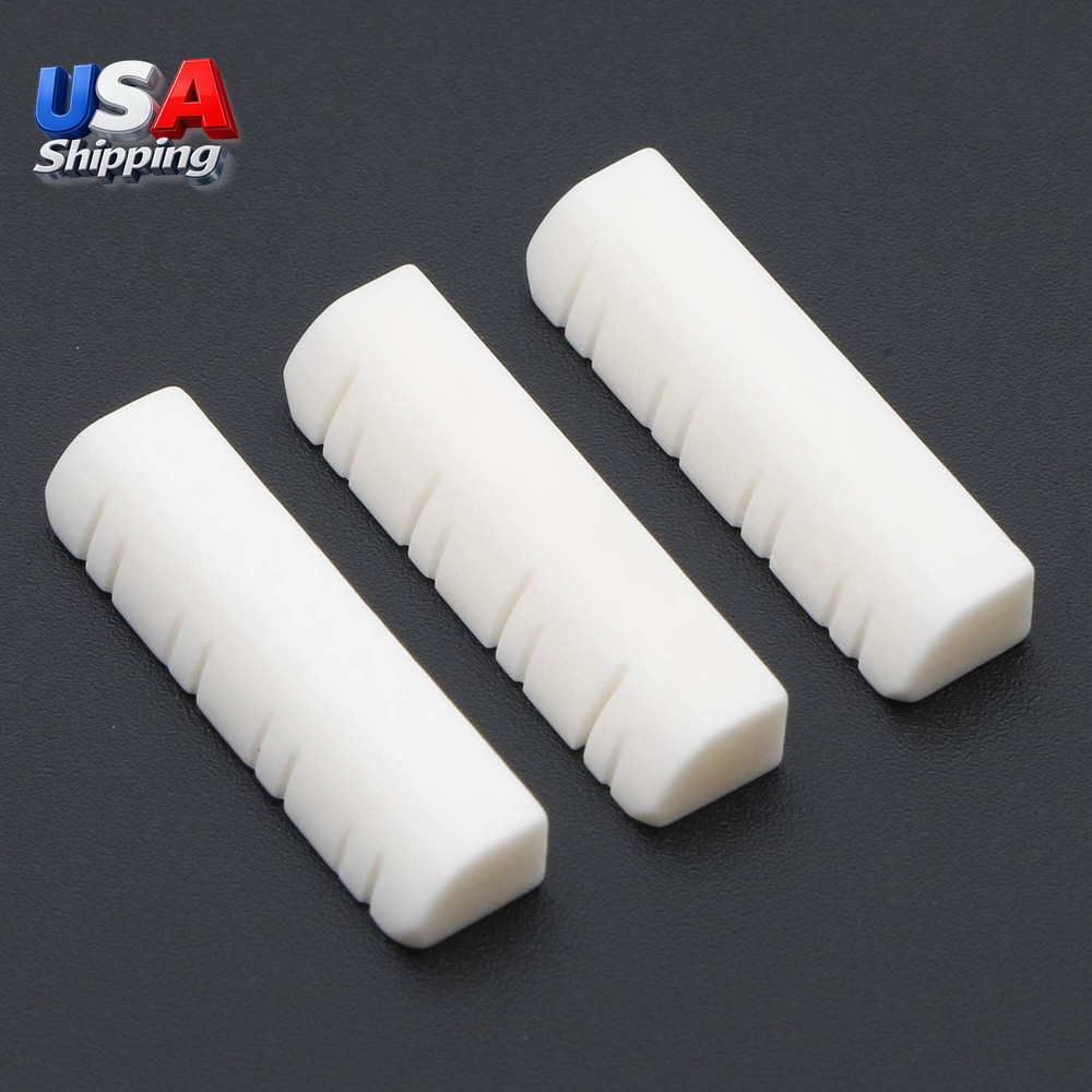 3PCS Bone Mandolin Upper Nut & Acoustic Guitar Nut, 8-String Silver Replacement