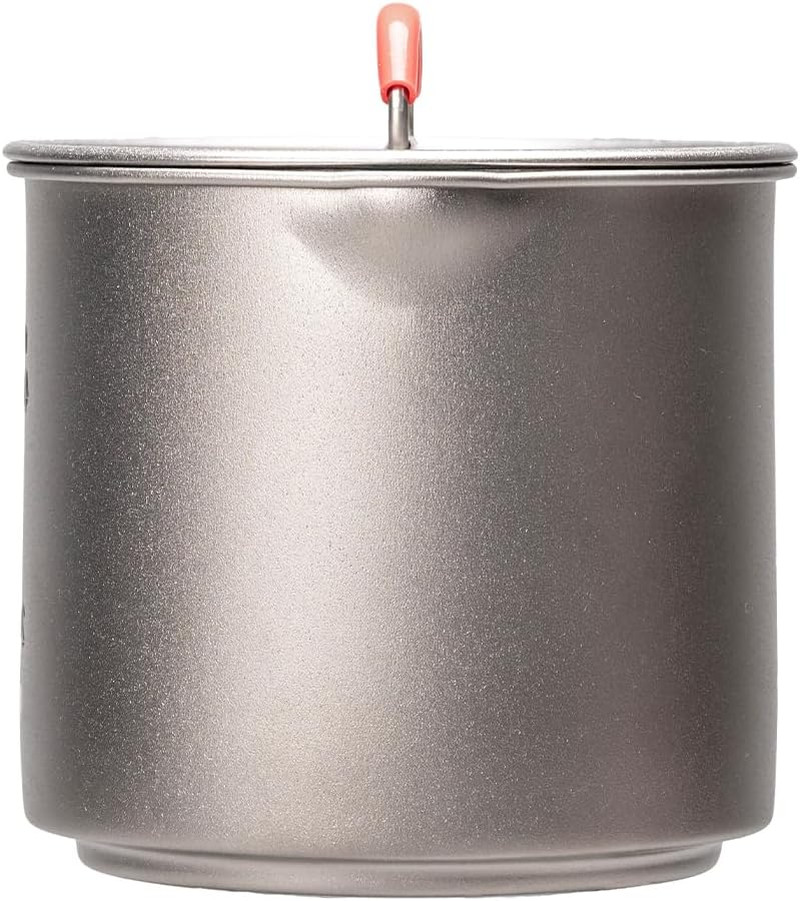 Titanium Lightweight Camping Mug Pot W/Folding Handle Set, 500Ml