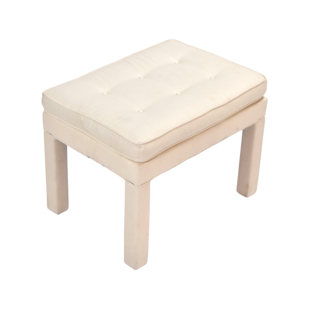Vintage Mid-Century Modern Upholstered Bench Vanity Stool