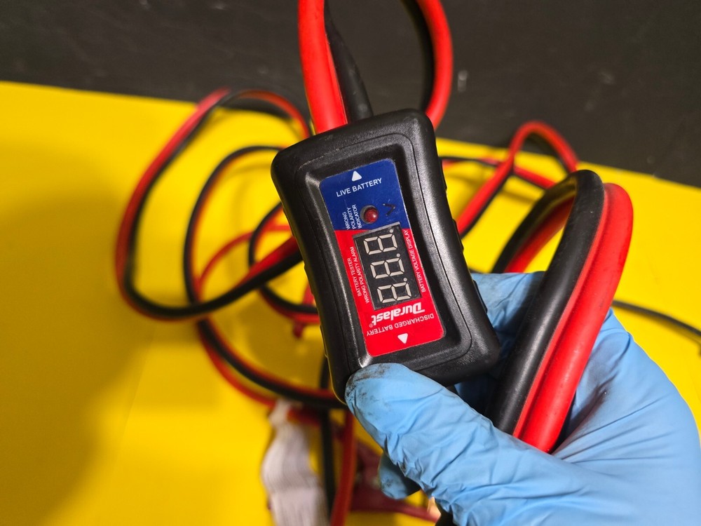 Duralast 16 ft Battery Booster Jumper Cable With Digital Voltmeter