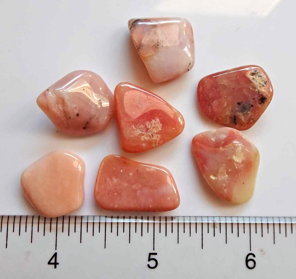 Pink Opal - 7 Tumbled Stones rt491j