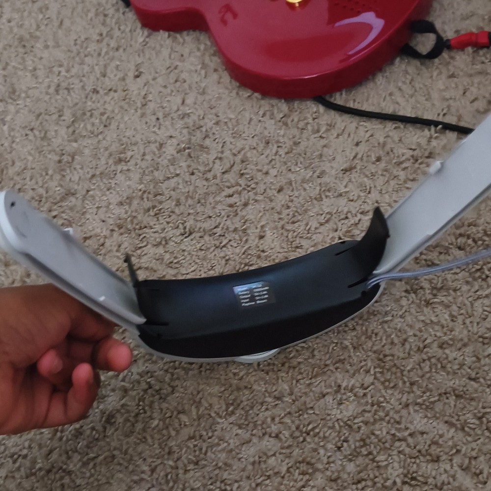 White Black Standalone VR Headset with Circular Design Accent