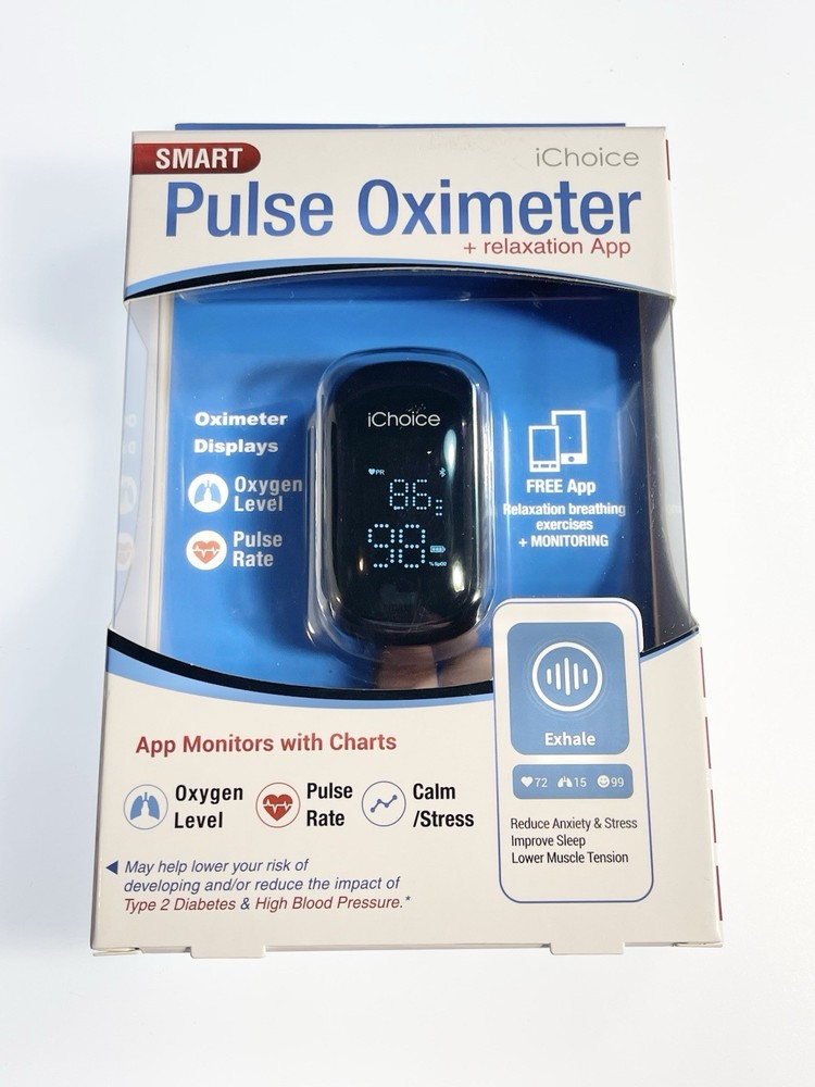 ICHOICE Pulse Oximeter + Relaxation Coach Bluetooth OX200