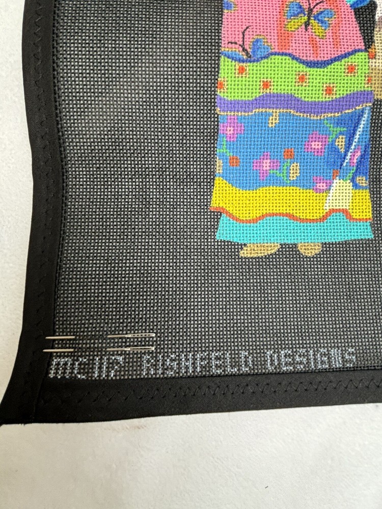 P Rishfeld Hand Painted Canvas Needlepoint Embroidery Going To Market MC117