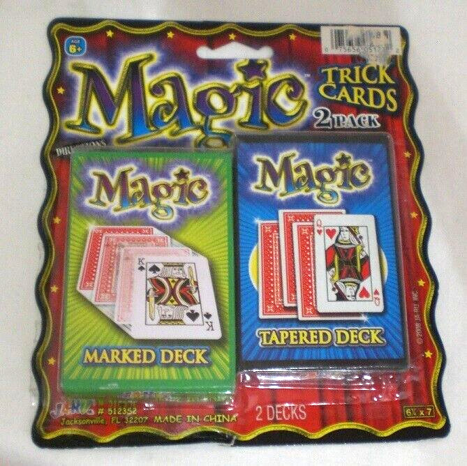 MAGIC CARD TRICKS 2 DECK MARKED & TAPERED SET NEW SEALED