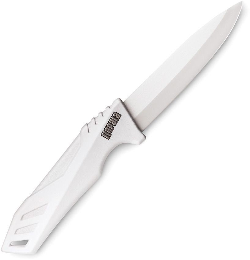 Rapala Ceramic Utility Fixed Blade Knife White rubber Handle - RCBKW4B