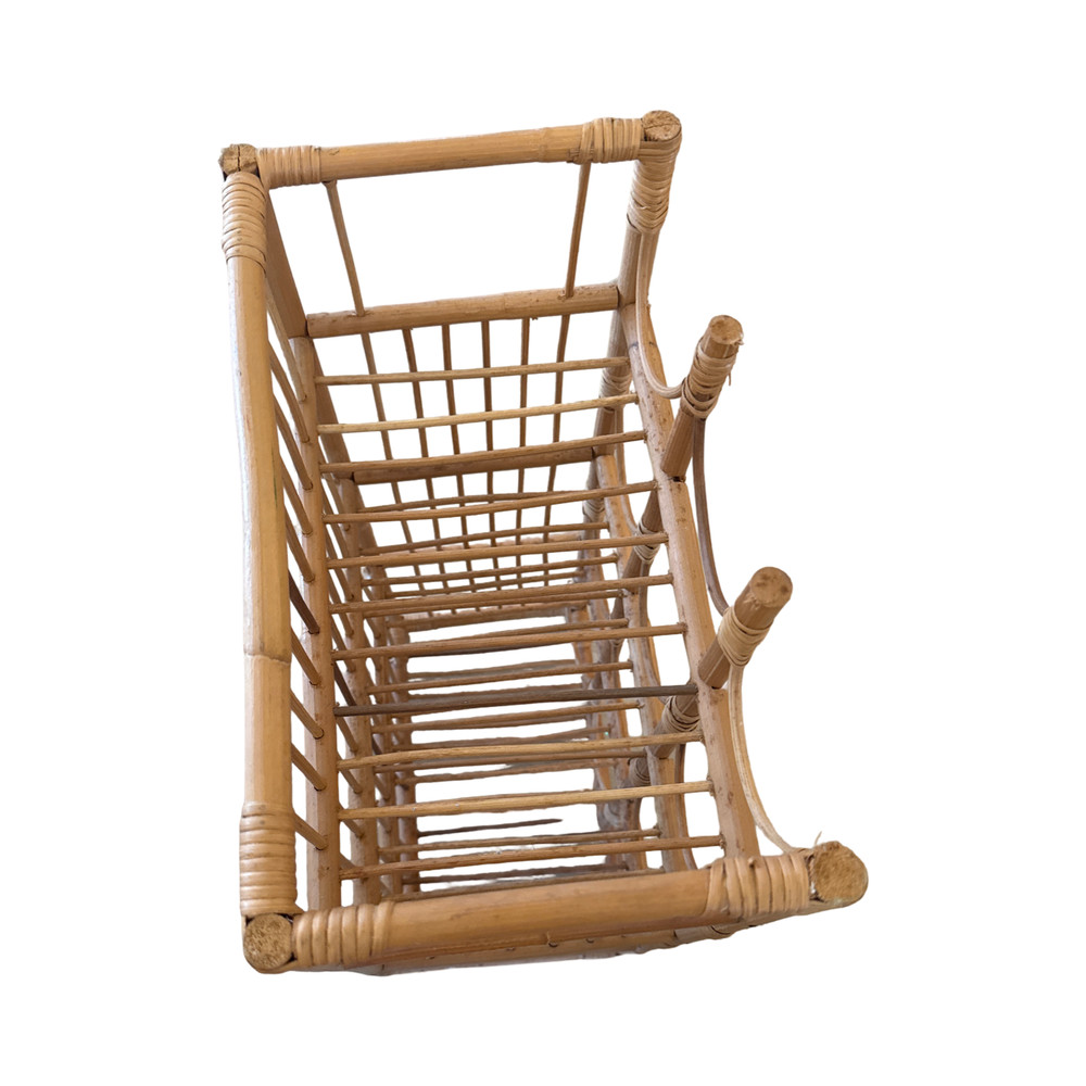 Vintage Bamboo 9 Bottle Wine Rack