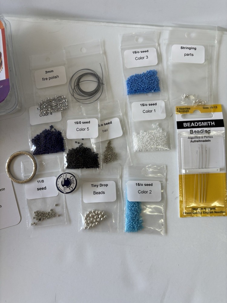 BEAD KIT Medallion by Beads Gone Wild Blue Silver Originally $79