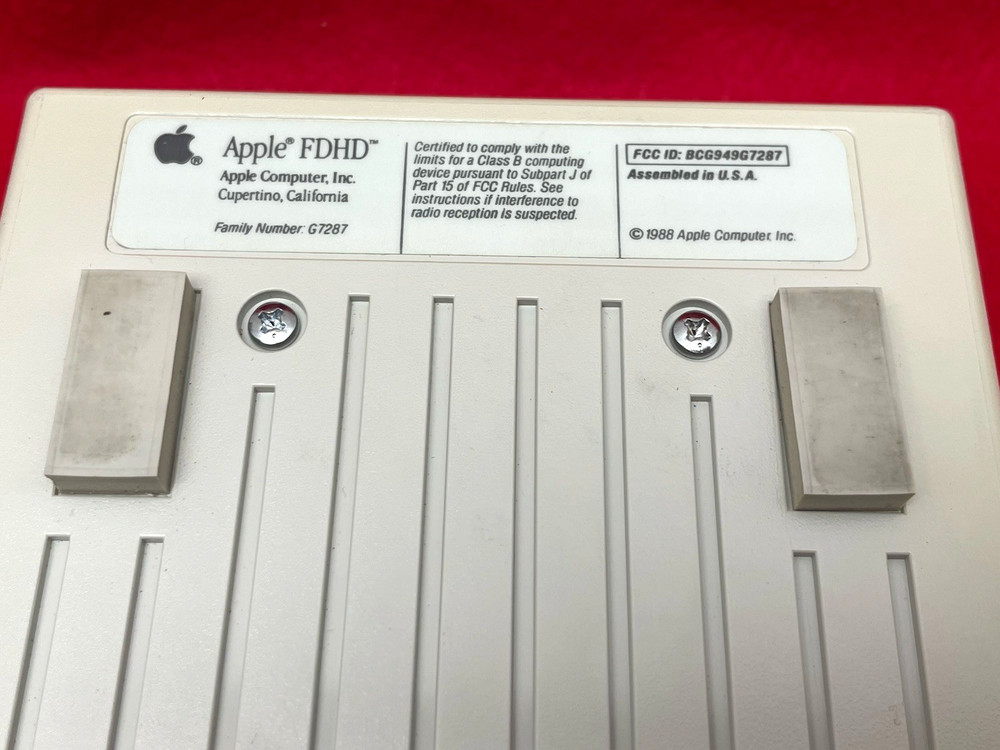 VINTAGE APPLE FDHD EXTERNAL SUPER DRIVE G7287 UNTESTED 1988 APPLE COMPUTERS