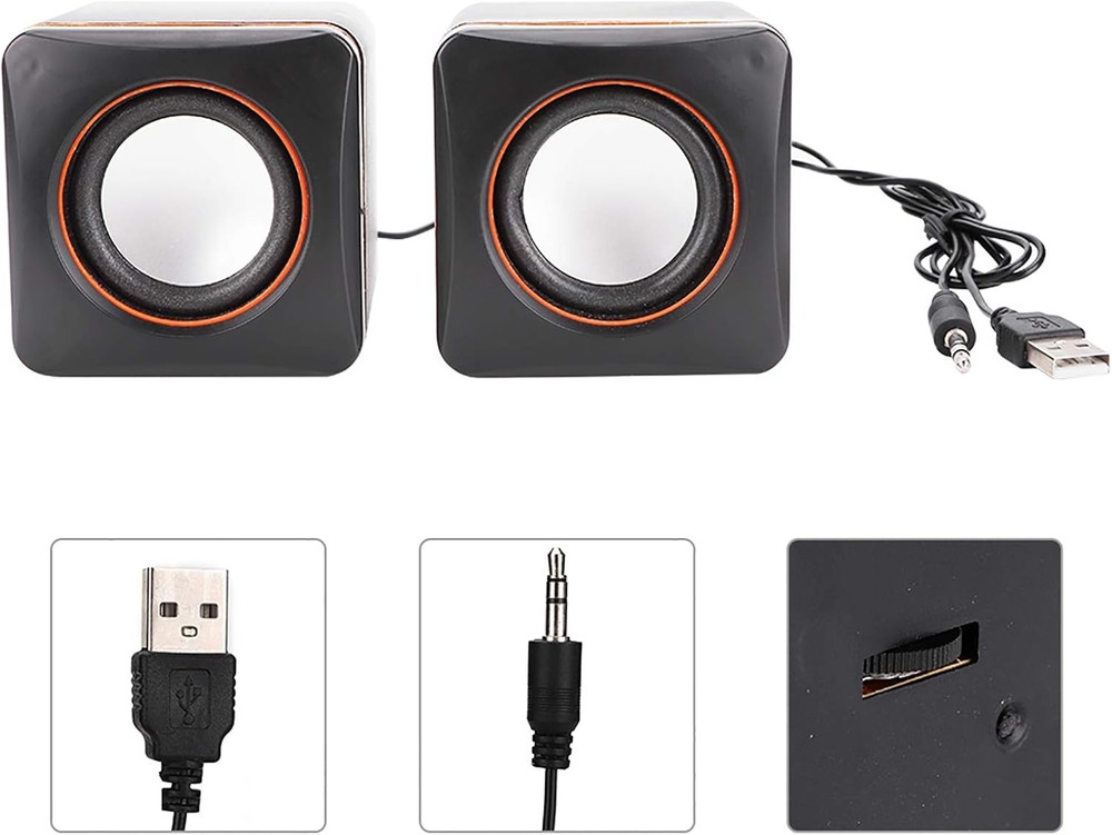 Computer Speakers for Desktop PC, Laptop, USB Powered External Stereo Speaker, V
