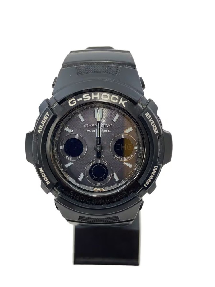 CASIO Solar Watch G SHOCK Digital Analog Rubber BLK BLK