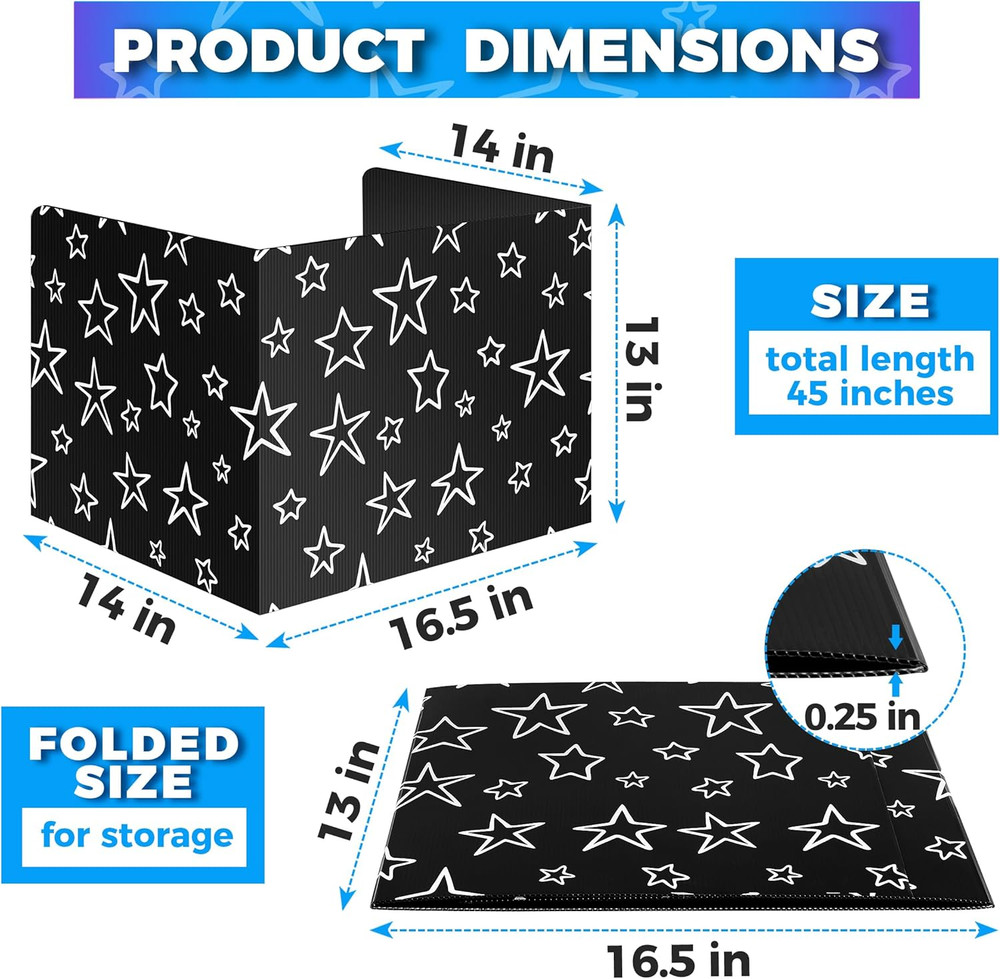 22-Pack Student Desk Dividers - Durable, Waterproof Privacy Shields for Classroo