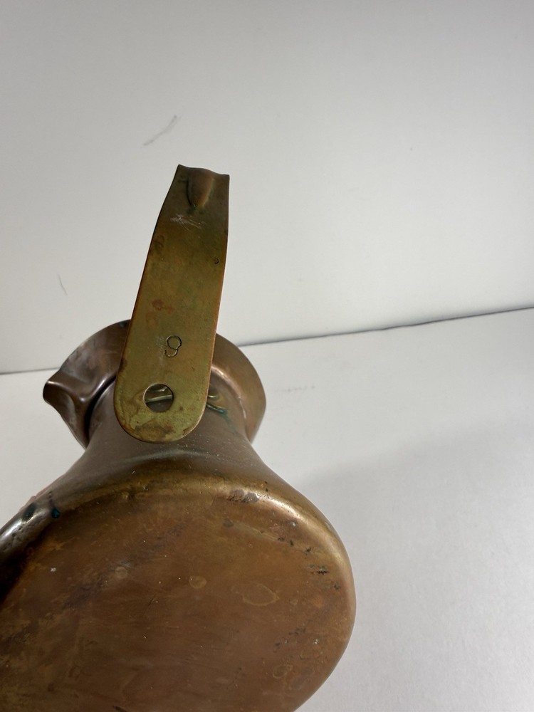 Vintage Primitive Copper Pitcher Creamer Syrup Coffee Handle